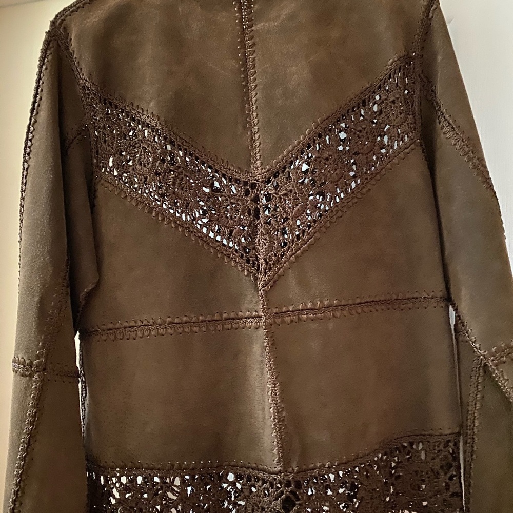 Brown Suede Button Up - image 3